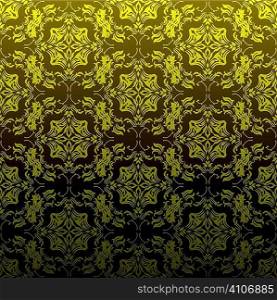 Seamless golden wallpaper background with floral inspired design