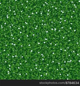 Seamless grass with snow. Grass with snow texture plane perpendicular. Green grass with snow seamless texture. Vector illustration