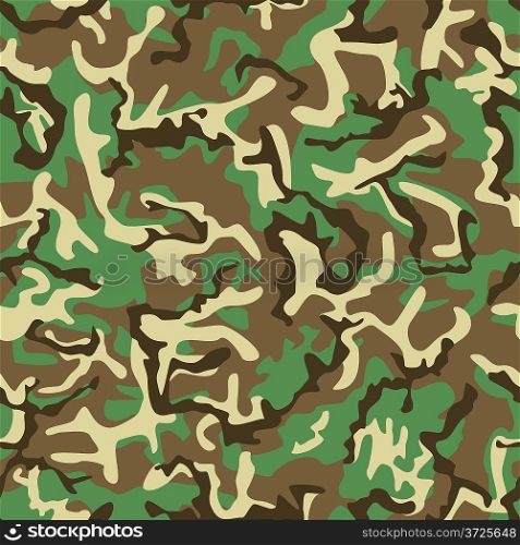 Seamless green, yellow and brown camouflage pattern.