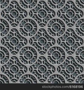 Seamless Grid Pattern. Abstract Gray Background. Vector Regular Texture. Seamless Grid Pattern