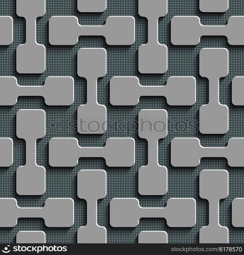 Seamless Grid Pattern. Abstract Gray Background. Vector Regular Texture. Seamless Grid Pattern