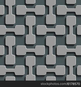 Seamless Grid Pattern. Abstract Gray Background. Vector Regular Texture. Seamless Grid Pattern
