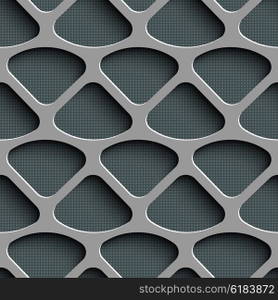 Seamless Grid Pattern. Abstract Gray Background. Vector Regular Texture. Seamless Grid Pattern