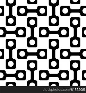 Seamless Grid Pattern. Vector Black and White Background. Regular Texture. Seamless Grid Pattern