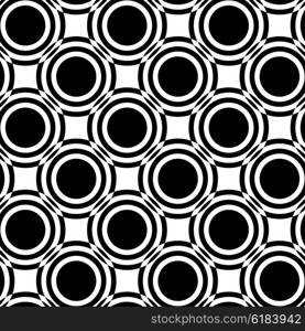 Seamless Grid Pattern. Vector Black and White Background. Regular Texture. Seamless Grid Pattern