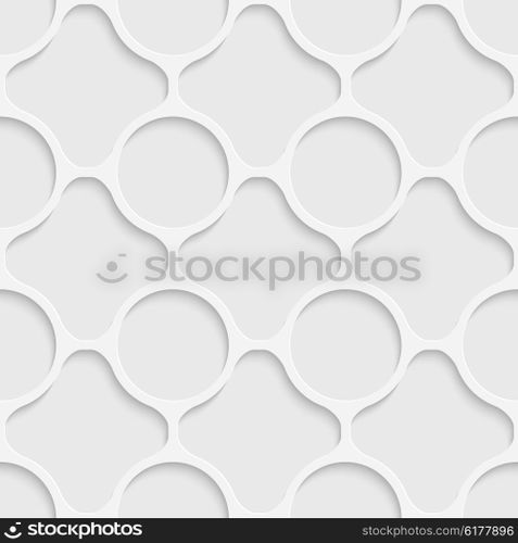 Seamless Grid Pattern. Vector Soft Background. Regular White Texture. Seamless Grid Pattern