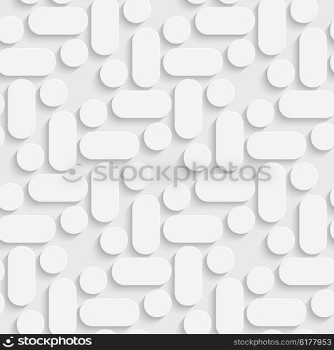 Seamless Grid Pattern. Vector Soft Background. Regular White Texture. Seamless Grid Pattern