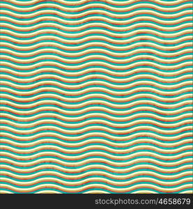 Seamless Grunge Striped Waved Background