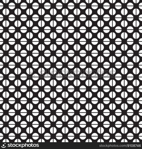 seamless half circle grid  pattern. Split circle texture vector background.
