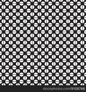 seamless half circle grid  pattern. Split circle texture vector background.