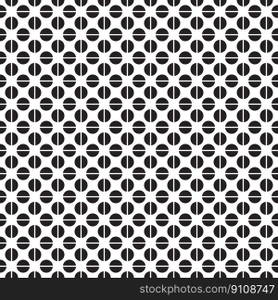 seamless half circle grid  pattern. Split circle texture vector background.