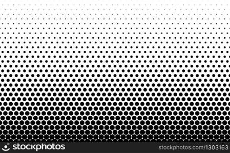 Seamless halftone vector background.Filled with black circles .Short fade out. 31 figures in height.. Seamless halftone vector background.Short fade out. 31 figures in height.