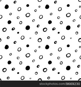 Seamless hand drawn pattern with dots and circles Vector Image