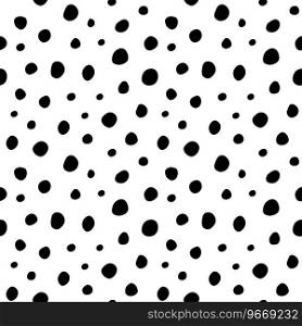 Seamless hand drawn pattern with polka dots Vector Image