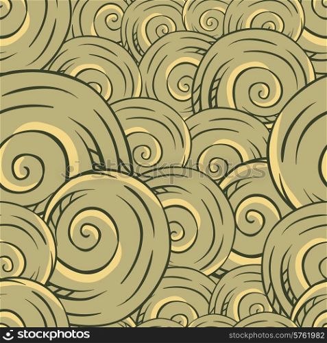 Seamless hand drawn texture of shells. Vector Illustration.. Seamless hand drawn texture of shells. Vector Illustration