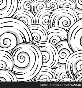 Seamless hand drawn texture of shells. Vector Illustration.. Seamless hand drawn texture of shells. Vector Illustration