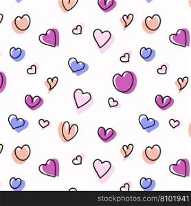 Seamless heart pattern for valentines day Vector Image