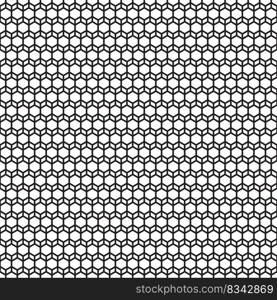 Seamless hexagon overlap lattice trellis pattern