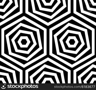 Seamless Hexagon Pattern. Vector Monochrome Background. Seamless Hexagon Pattern