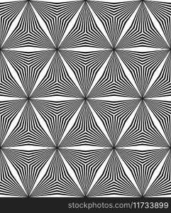 Seamless hexagonal triangle line pattern Vector Image