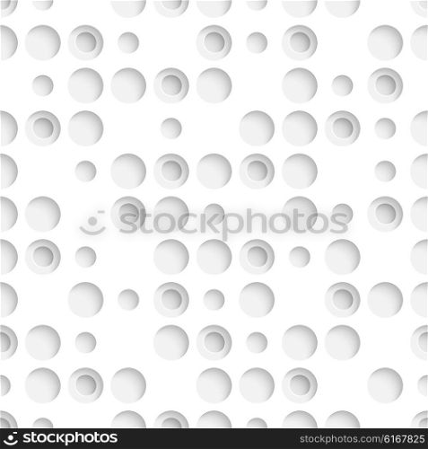 Seamless Hole Pattern. Vector Soft Background. Regular White Texture. Seamless Hole Pattern