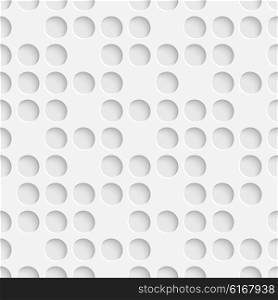 Seamless Hole Pattern. Vector Soft Background. Regular White Texture. Seamless Hole Pattern