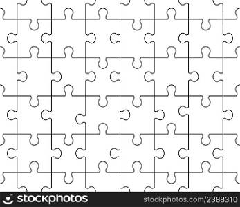 Seamless illustration of separate pieces of white puzzle