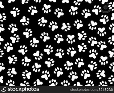 seamless illustration of wildcat foils over black
