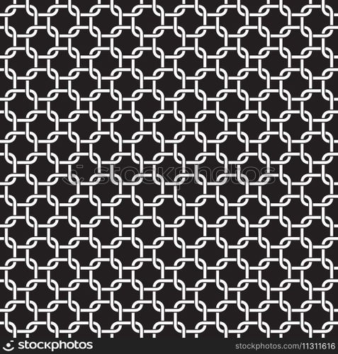 Seamless interlocking geometric pattern background