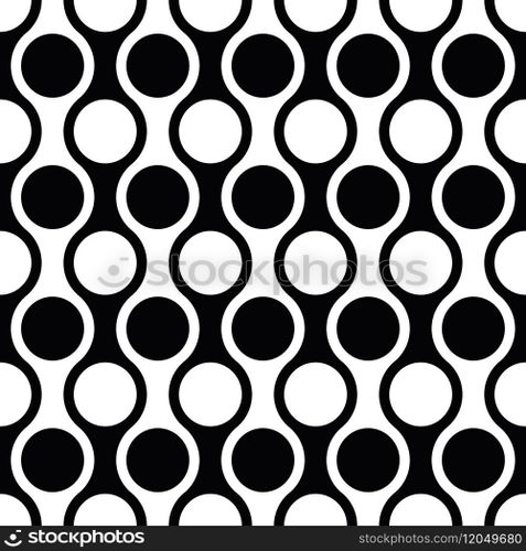 Seamless Intersecting Geometric Circle Pattern Background