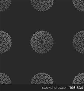 Seamless islamic pattern. Mattalic pattern on dark background.. Seamless islamic pattern with radial ornament in moroccan style. Mettalic pattern on dark background. Abstract geometric ornament vector.