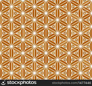 Seamless japanese pattern.Simulation of marquetry technique.Beautiful pattern , great design for any purposes.Background vector.. Seamless japanese pattern.Simulation of marquetry technique .Shades of orange