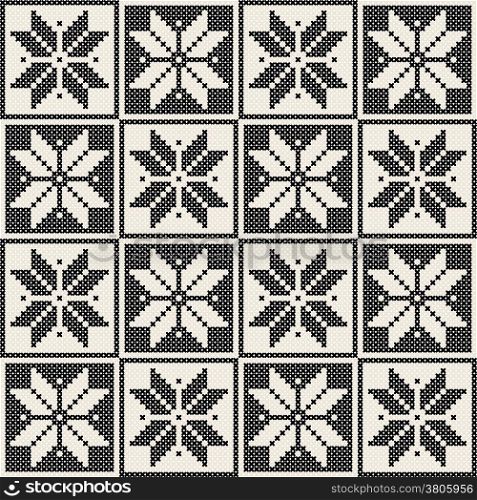 Seamless knit pattern, embroidery design