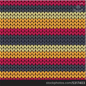 Seamless knitted pattern vector