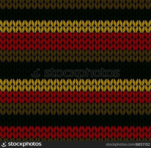 Seamless knitted pattern vector
