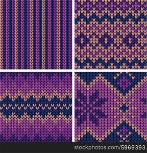 Seamless knitted patterns