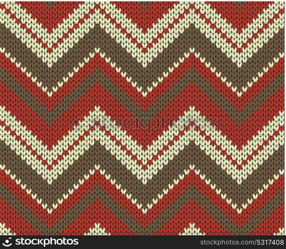 Seamless knitted vector pattern