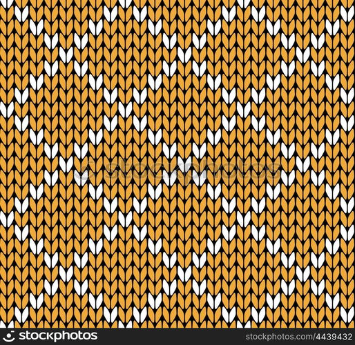 Seamless knitting vector pattern