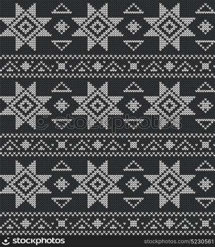 Seamless knitting vector pattern
