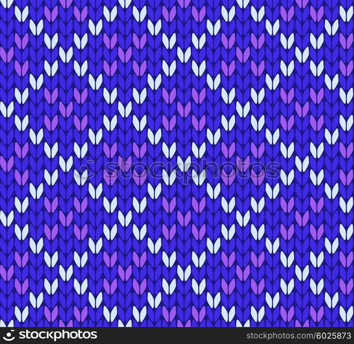 Seamless knitting vector pattern