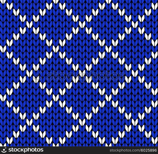 Seamless knitting vector pattern