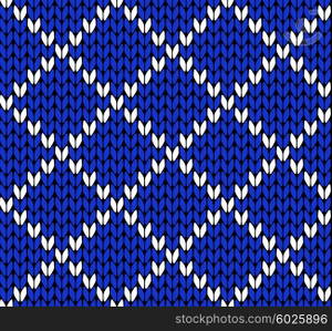 Seamless knitting vector pattern