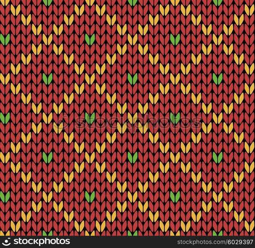 Seamless knitting vector pattern