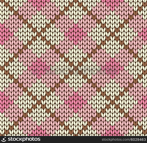 Seamless knitting vector pattern
