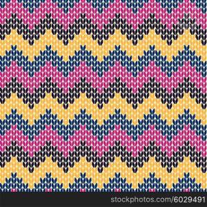 Seamless knitting zigzag pattern