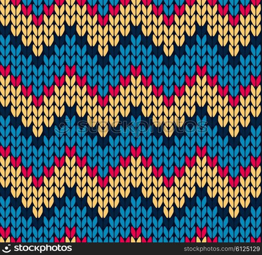 Seamless knitting zigzag pattern