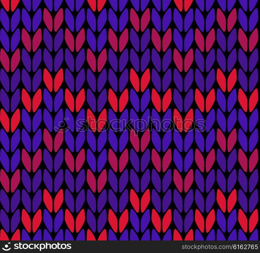 Seamless knitting zigzag pattern