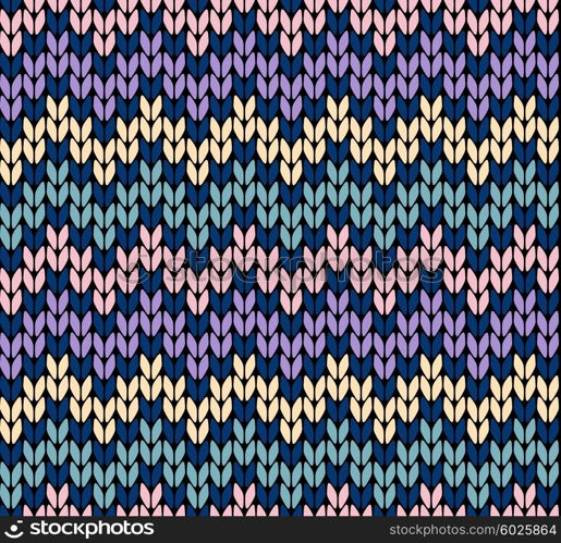 Seamless knitting zigzak pattern