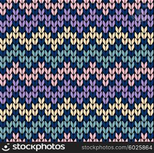Seamless knitting zigzak pattern