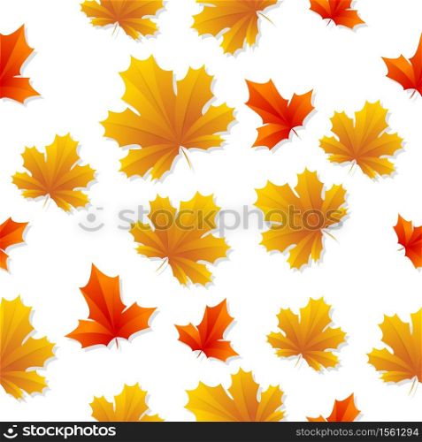 Seamless Leaves pattern Vector background for banner,